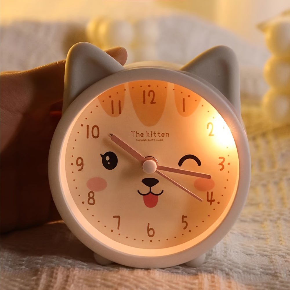 Junips | Children's Alarm Clock with Night Light – Quiet, Rabbit Pattern & Compact Design