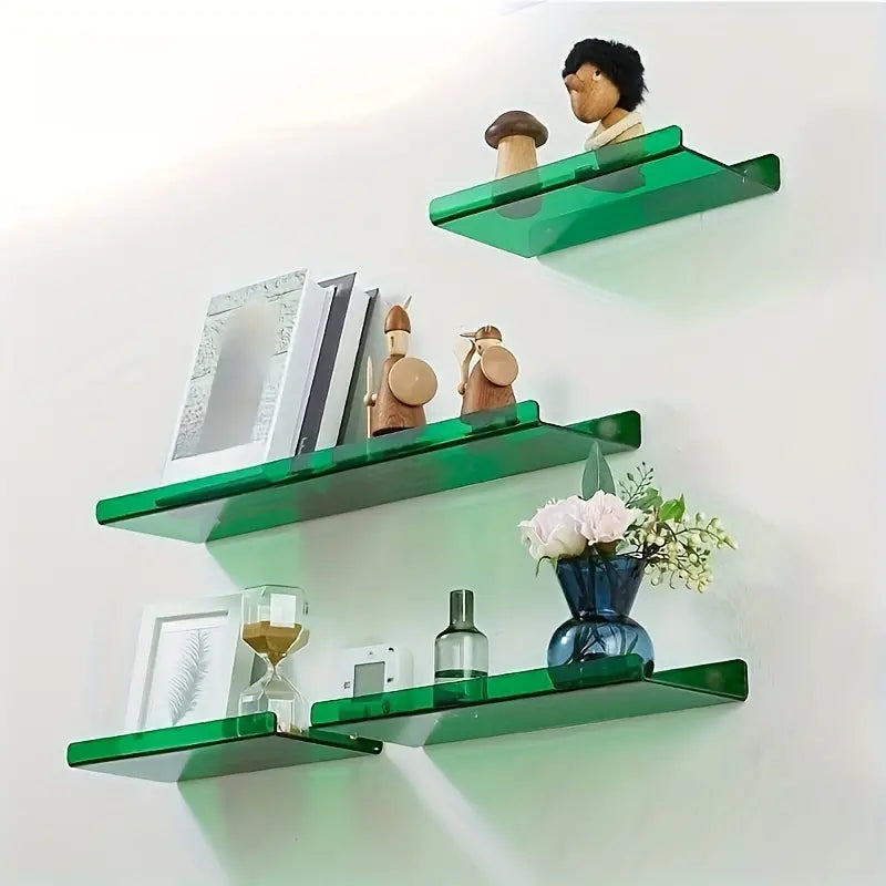 Junips | Floating Wall Shelf - Industrial Wall Shelf - Shower Shelf - Shower Board - Blue