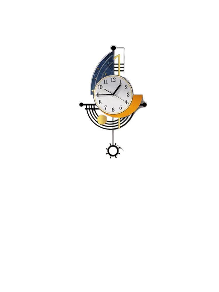 Junips | Decorative Wall Clock Navigation Sailboat Creative Design Clock Indoor Clock Decoration Living Room Background Wall Decor