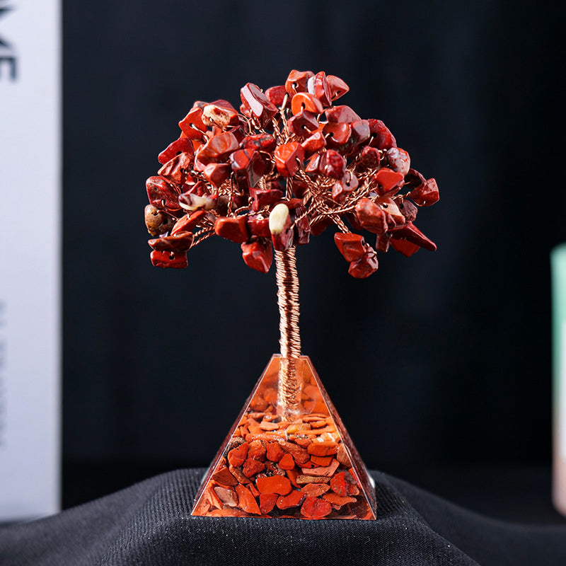 Junips | Natural Stone Gravel Pyramid Base Feng Shui Tree