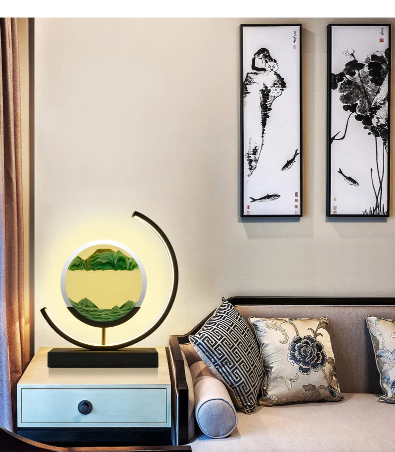 Junips | Balance Sand Art Lamp | Best Lava Lamps-Inspired Space Lamp, Cool LED Night Light for Relaxing Bedroom & Living Room Decor