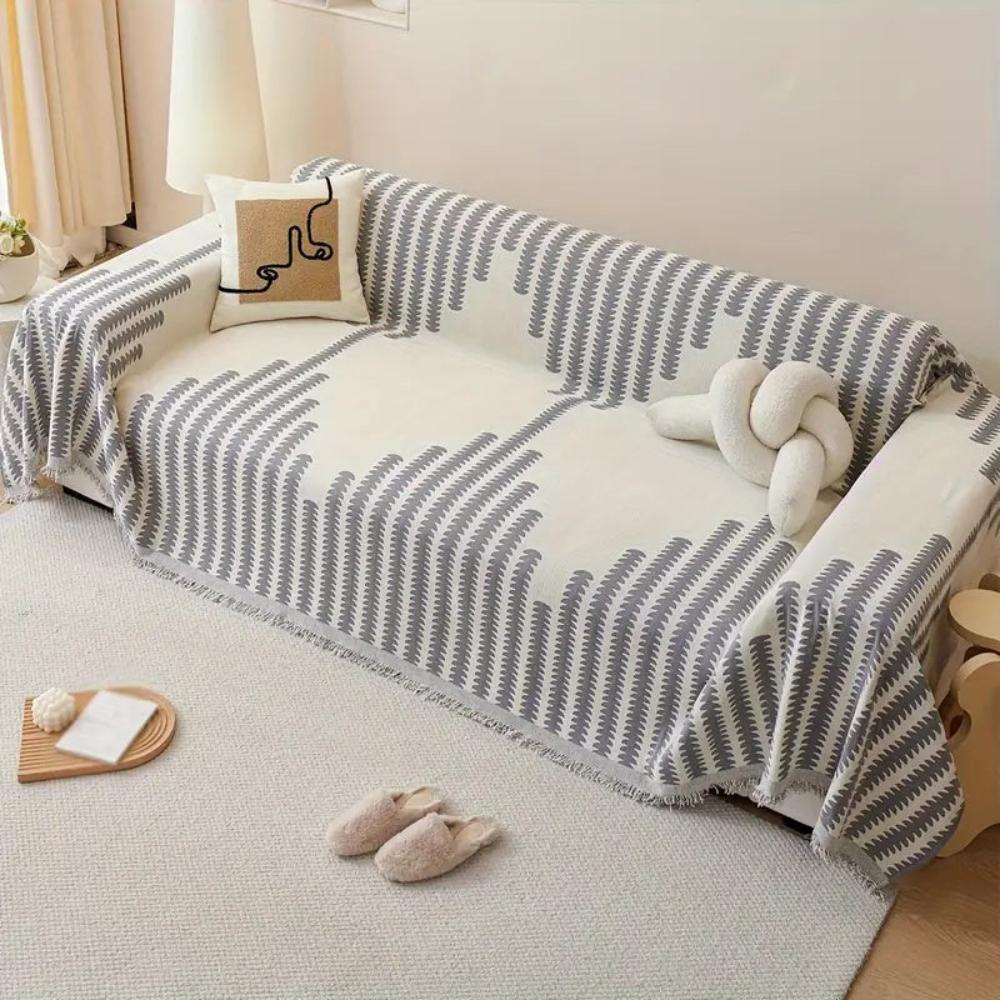 Junips | Modern Monochrome Fern Sofa Cover