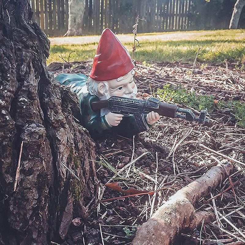 Junips | Military Garden Gnome with Camouflage Uniform