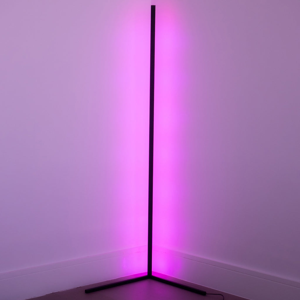 Junips | Modern Corner LED Floor Lamp – Space-Saving Minimalist Design with Soft Ambient Lighting