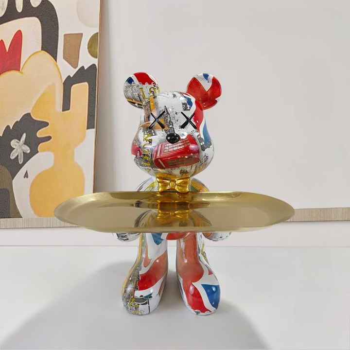 Junips | Bear statue with tray