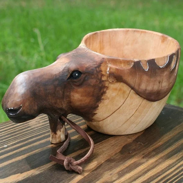 Junips | Wooden Cup - WildSip - Handmade Animal Design - Adventurous Hydration