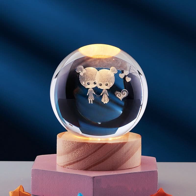 Junips | Elegant 3D LED Night Light with Sparkling Star Effect