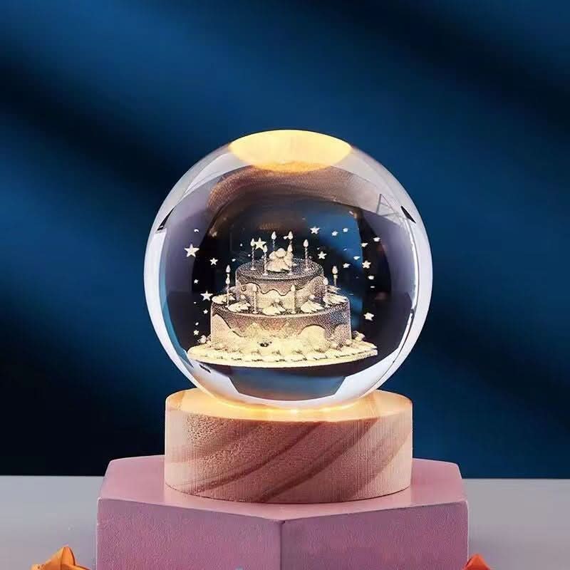 Junips | Elegant 3D LED Night Light with Sparkling Star Effect