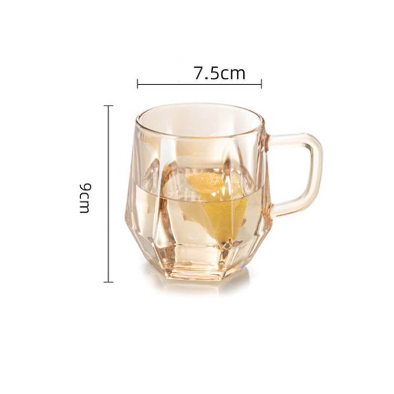 Junips | Amber hexagonal Glass Cups