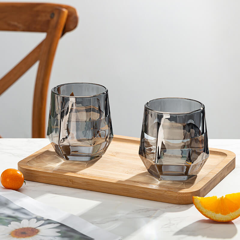Junips | Amber hexagonal Glass Cups