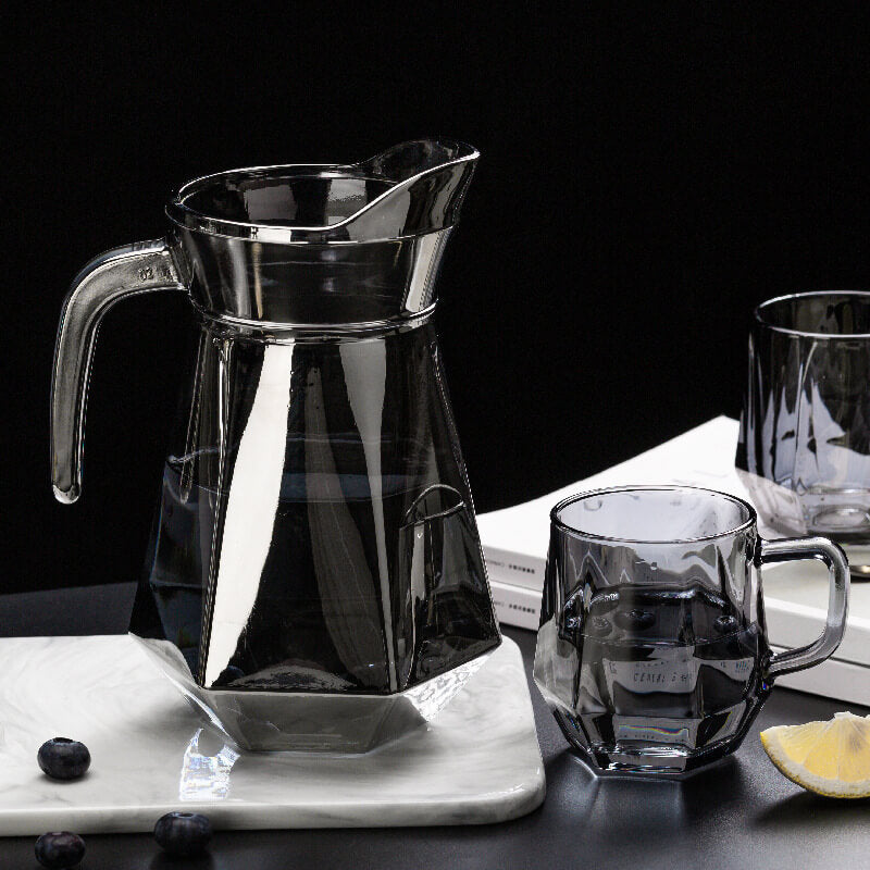 Junips | Amber hexagonal Glass Cups