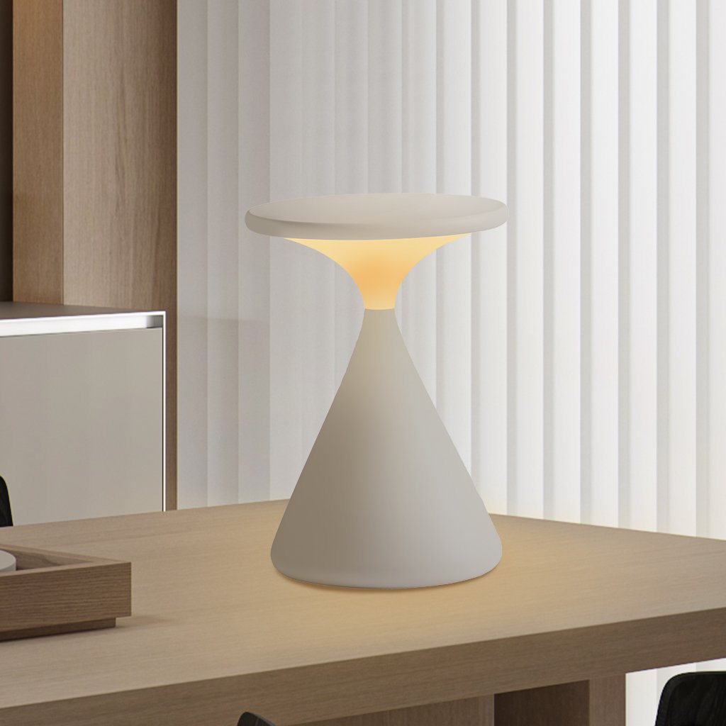 Junips | Aeron Hourglass Cordless LED Table Lamp – Rechargeable, Dimmable, Modern Design