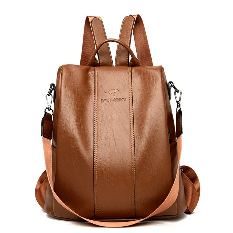 Junips | Theft-Proof Leather Backpack for Women in Vintage Style