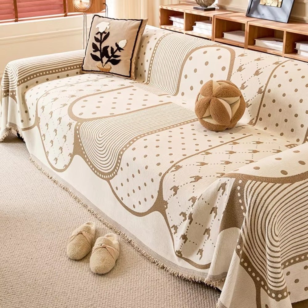 Junips | Asymmetry Blob Chenille Sofa Cover
