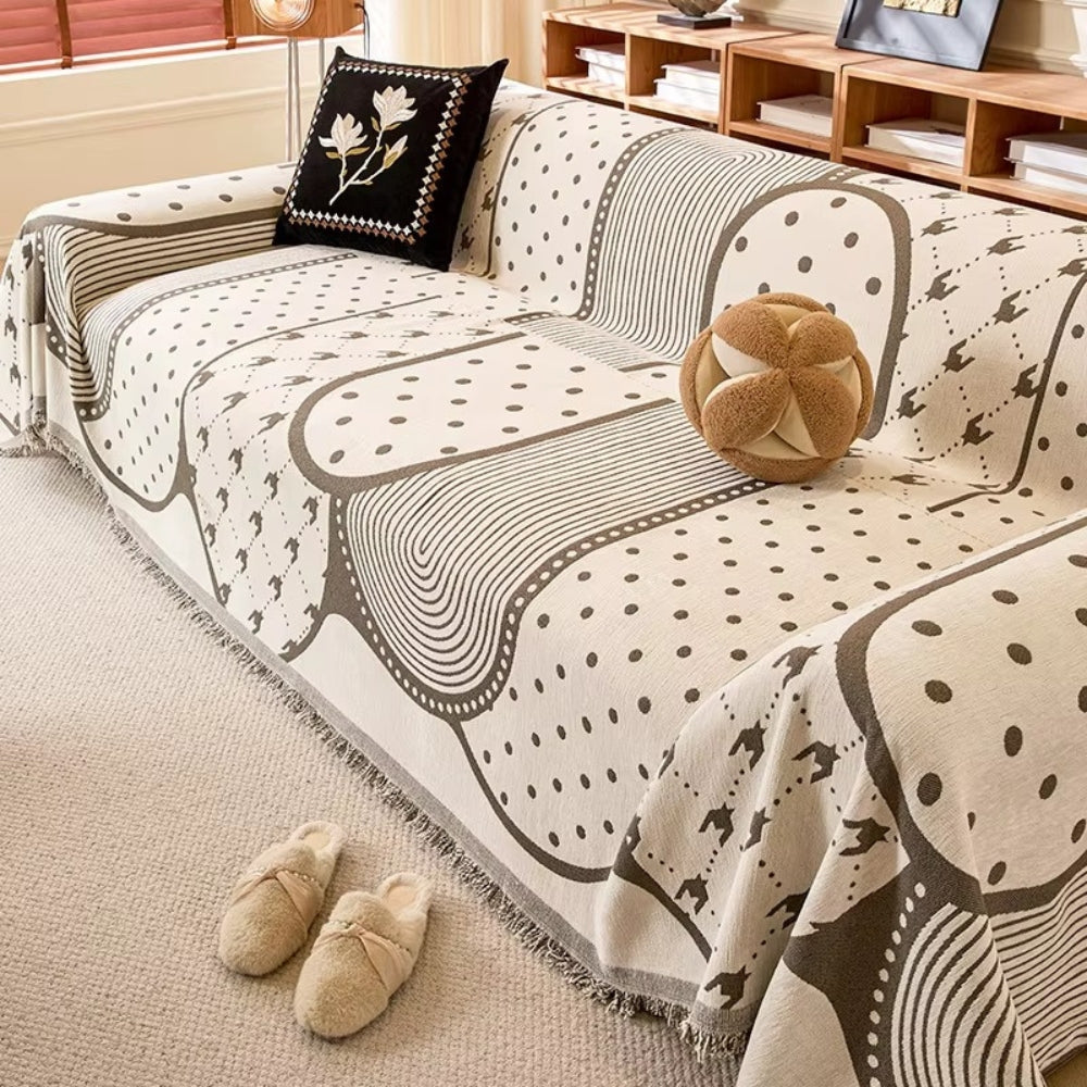 Junips | Asymmetry Blob Chenille Sofa Cover