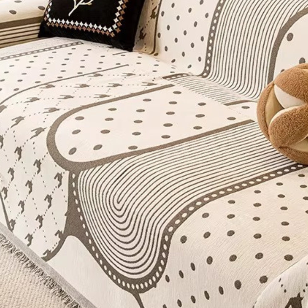 Junips | Asymmetry Blob Chenille Sofa Cover