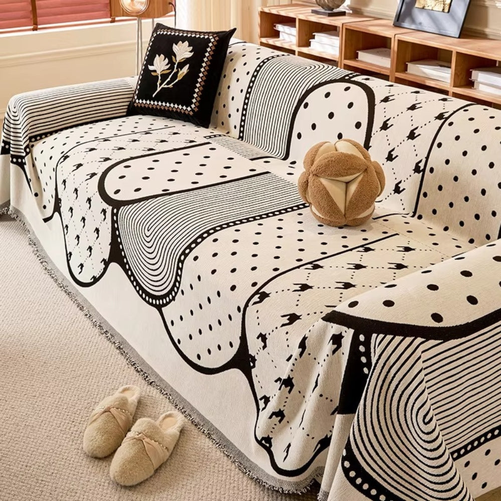 Junips | Asymmetry Blob Chenille Sofa Cover