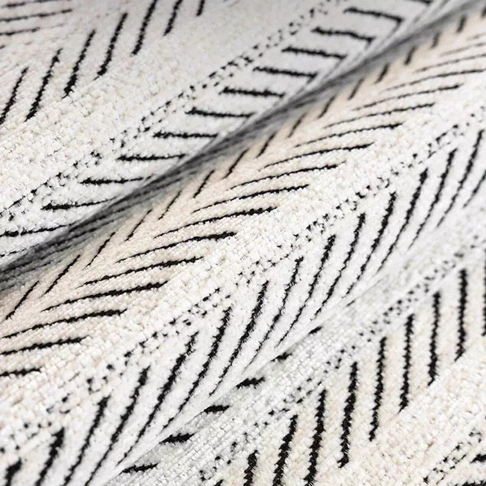 Junips | Aurivelle Herringbone Sofa Cover with Scalloped Edge Trim