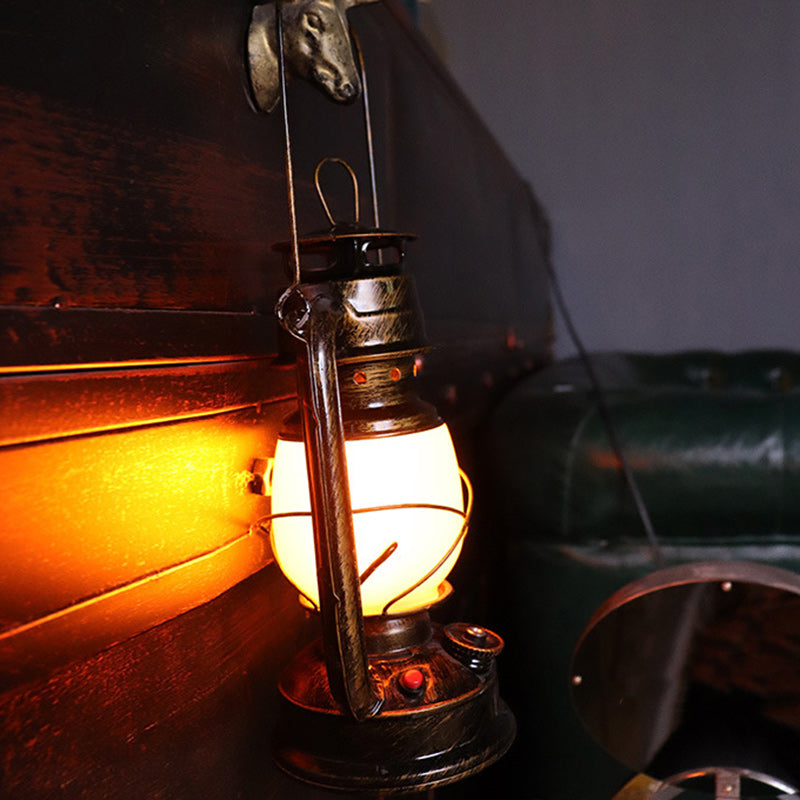 Junips | Traditional Vintage Round Horse Lamp Iron Acrylic LED Table Lamp for the Living Room