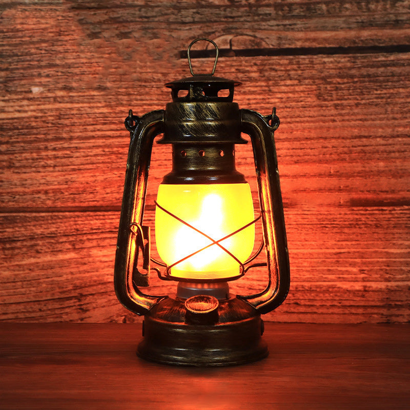Junips | Traditional Vintage Round Horse Lamp Iron Acrylic LED Table Lamp for the Living Room