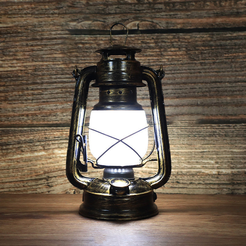 Junips | Traditional Vintage Round Horse Lamp Iron Acrylic LED Table Lamp for the Living Room