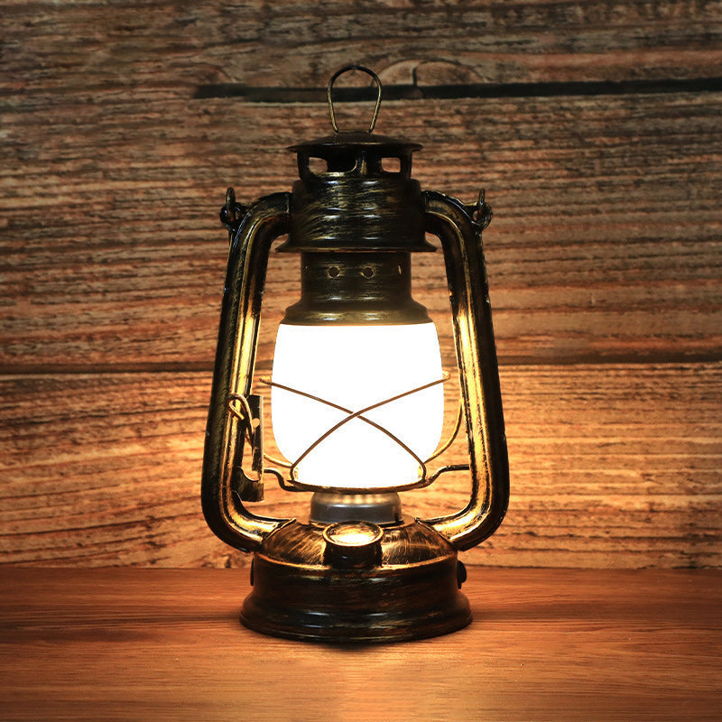 Junips | Traditional Vintage Round Horse Lamp Iron Acrylic LED Table Lamp for the Living Room
