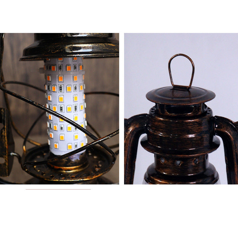 Junips | Traditional Vintage Round Horse Lamp Iron Acrylic LED Table Lamp for the Living Room