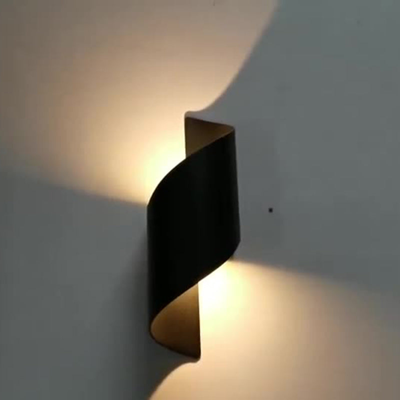 Junips | Modern Minimalist Waterproof Spiral Aluminum Acrylic LED Wall Light for Bedroom