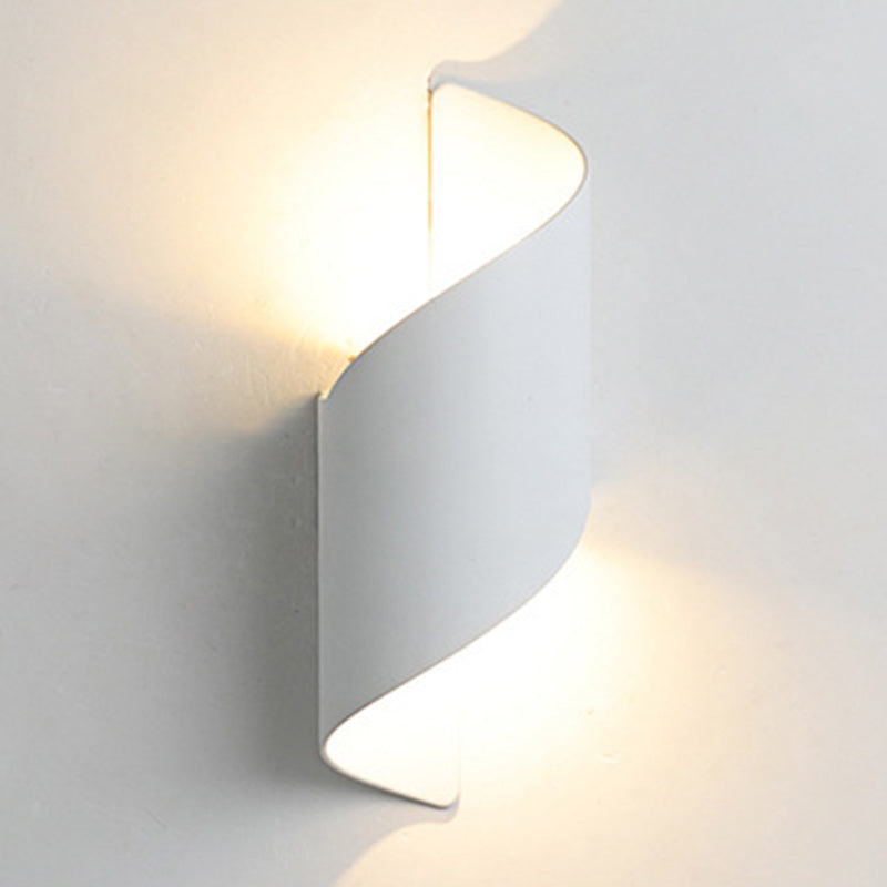 Junips | Modern Minimalist Waterproof Spiral Aluminum Acrylic LED Wall Light for Bedroom