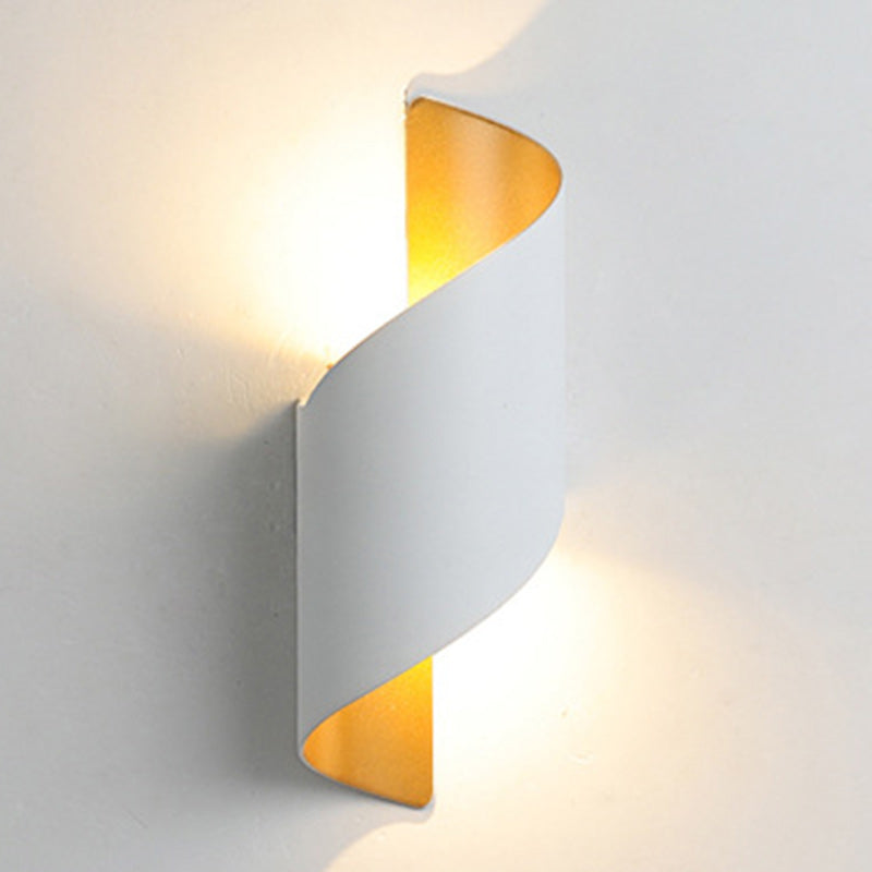 Junips | Modern Minimalist Waterproof Spiral Aluminum Acrylic LED Wall Light for Bedroom