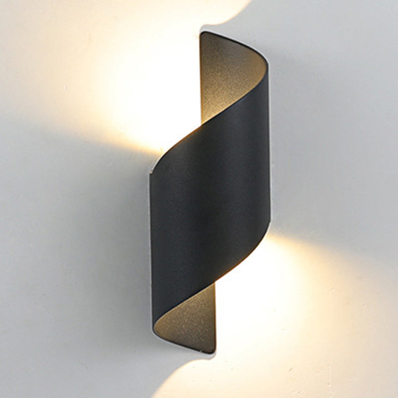 Junips | Modern Minimalist Waterproof Spiral Aluminum Acrylic LED Wall Light for Bedroom