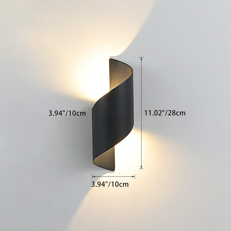 Junips | Modern Minimalist Waterproof Spiral Aluminum Acrylic LED Wall Light for Bedroom