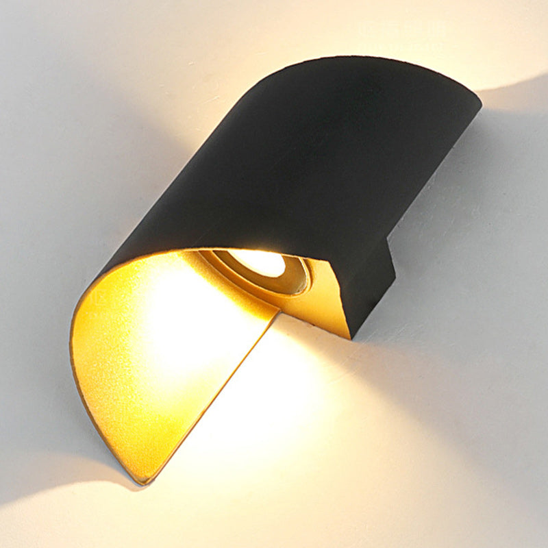 Junips | Modern Minimalist Waterproof Spiral Aluminum Acrylic LED Wall Light for Bedroom