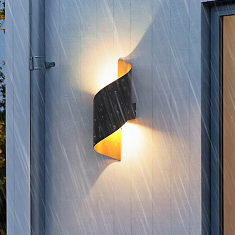 Junips | Modern Minimalist Waterproof Spiral Aluminum Acrylic LED Wall Light for Bedroom