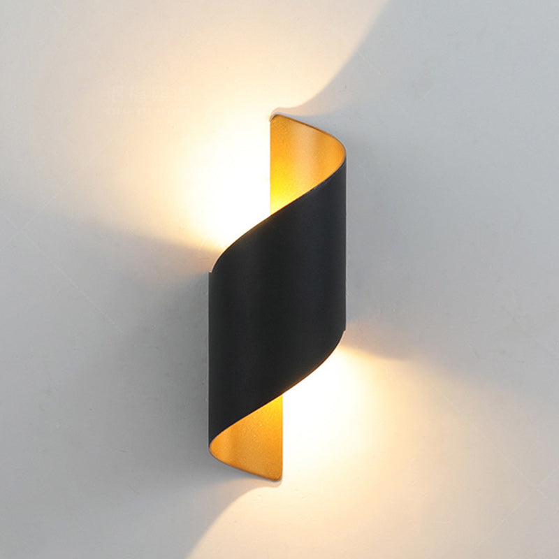 Junips | Modern Minimalist Waterproof Spiral Aluminum Acrylic LED Wall Light for Bedroom