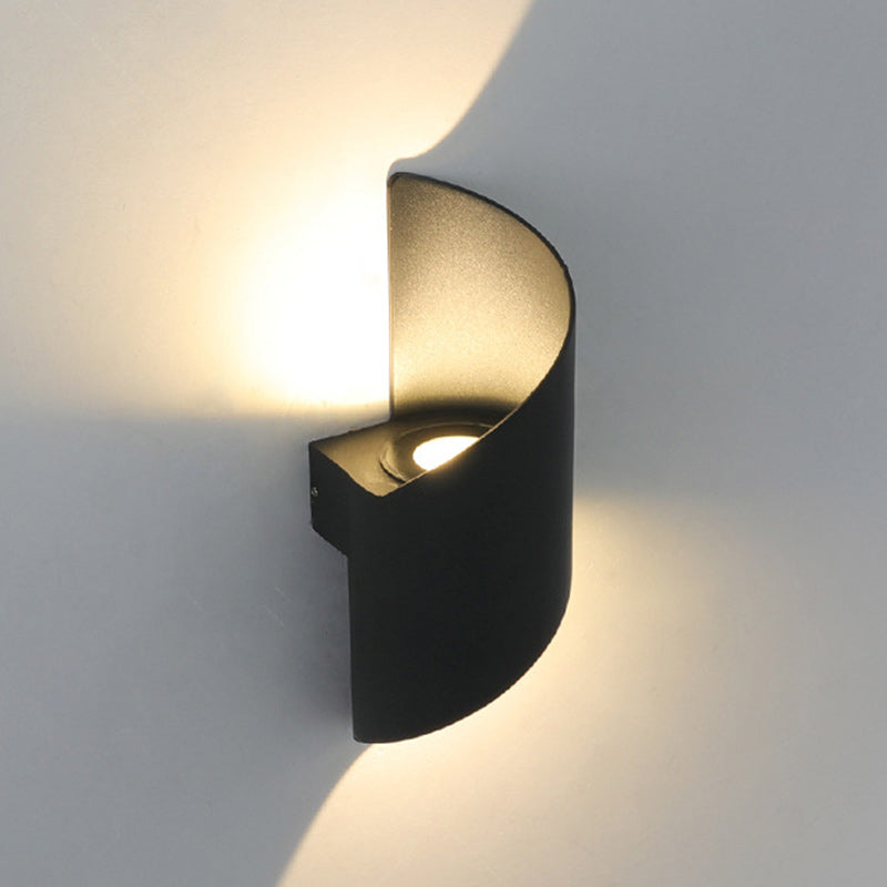 Junips | Modern Minimalist Waterproof Spiral Aluminum Acrylic LED Wall Light for Bedroom