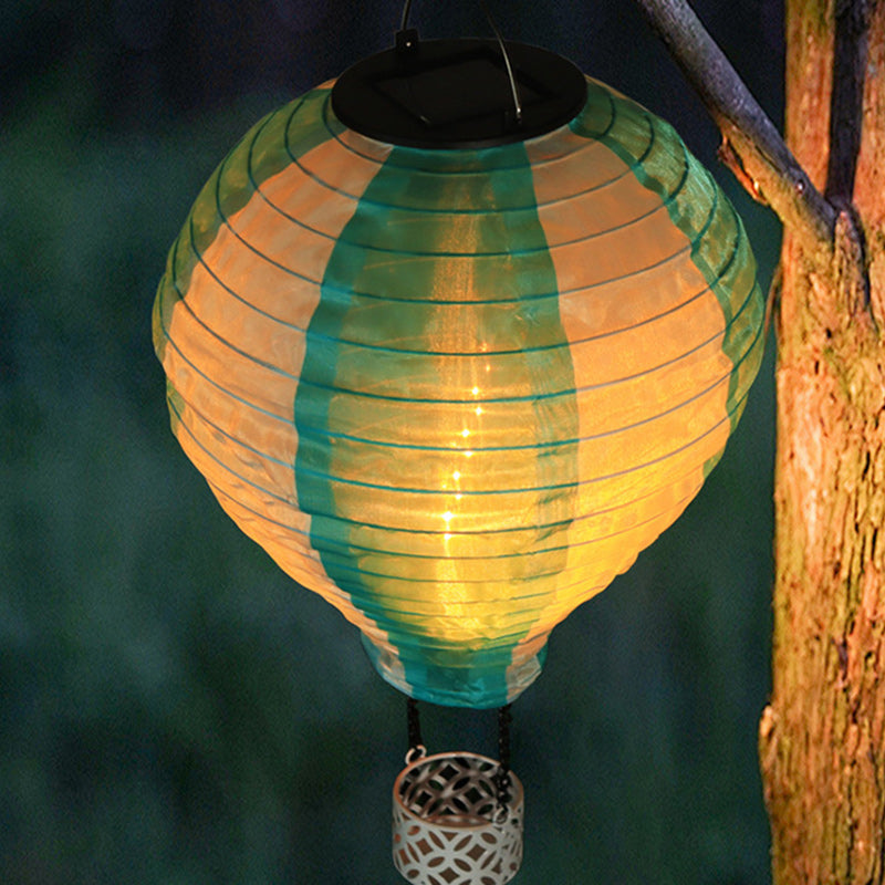 Junips | Contemporary Creative Solar Hot Air Balloon Fabric Shade LED Outdoor Pendant Light for Terrace Outside