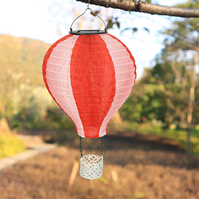 Junips | Contemporary Creative Solar Hot Air Balloon Fabric Shade LED Outdoor Pendant Light for Terrace Outside