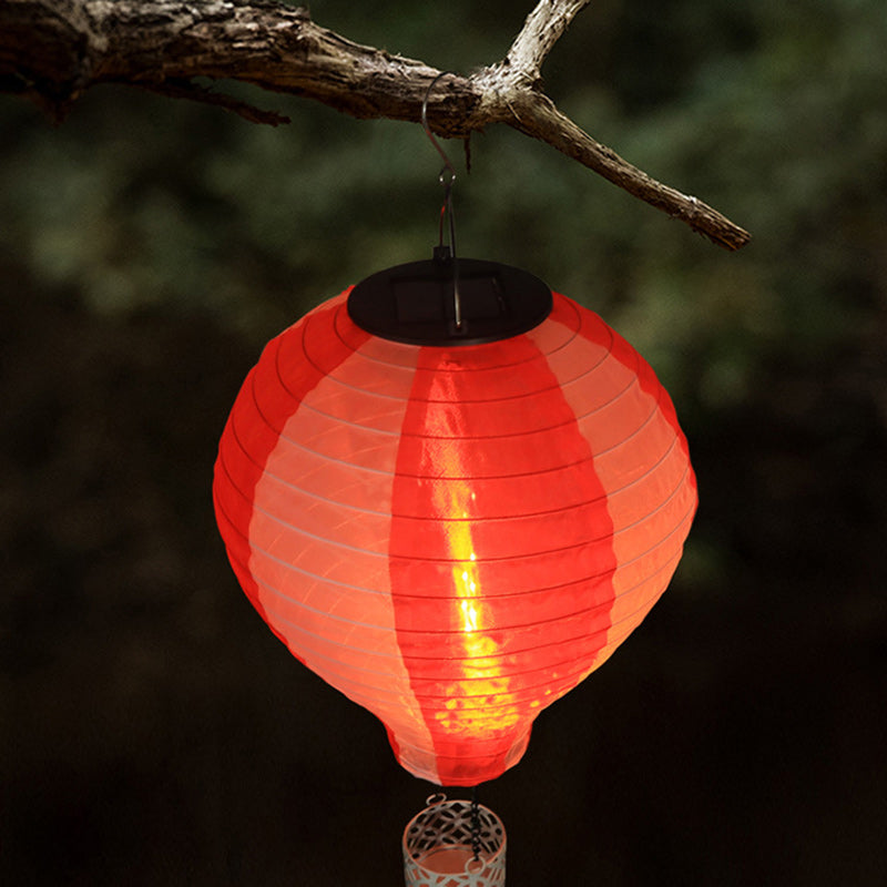 Junips | Contemporary Creative Solar Hot Air Balloon Fabric Shade LED Outdoor Pendant Light for Terrace Outside