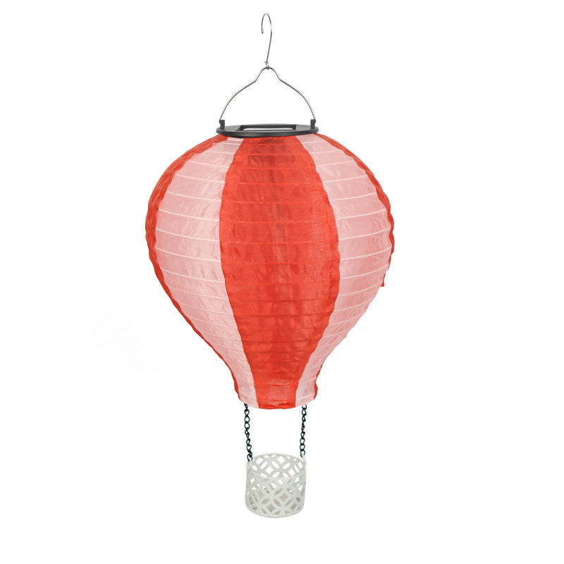 Junips | Contemporary Creative Solar Hot Air Balloon Fabric Shade LED Outdoor Pendant Light for Terrace Outside