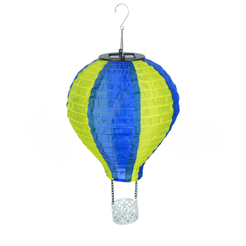 Junips | Contemporary Creative Solar Hot Air Balloon Fabric Shade LED Outdoor Pendant Light for Terrace Outside