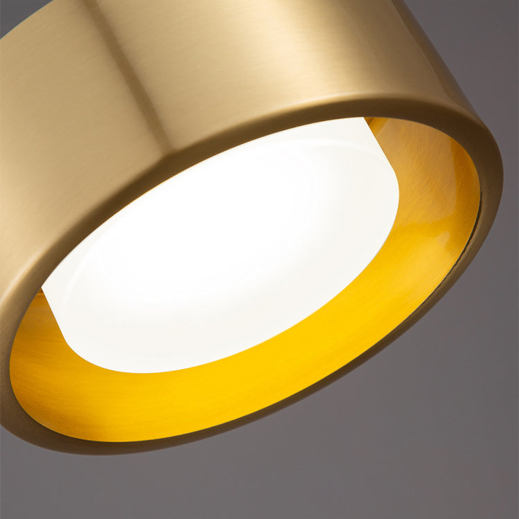 Junips | Minimalistic Round Cylinder Iron LED Pendant Light for Bedroom