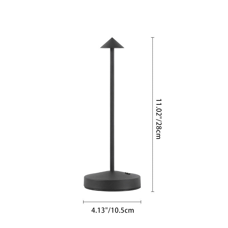 Junips | Modern Simplicity Triangle Cone Round Acrylic Cylinder Iron LED Table Lamp for the Living Room