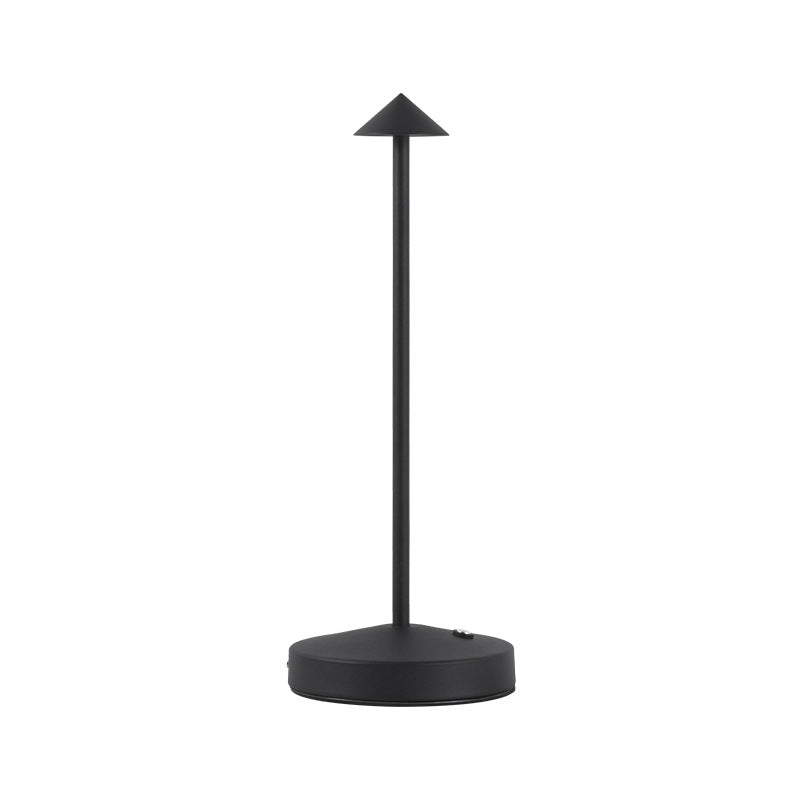 Junips | Modern Simplicity Triangle Cone Round Acrylic Cylinder Iron LED Table Lamp for the Living Room