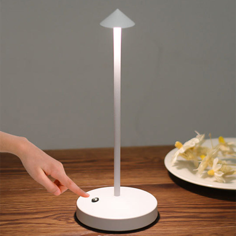 Junips | Modern Simplicity Triangle Cone Round Acrylic Cylinder Iron LED Table Lamp for the Living Room