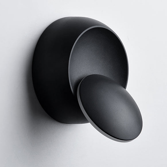 Junips | Contemporary Nordic Iron Round Eclipse Rotatable LED Wall Light for Nightstand