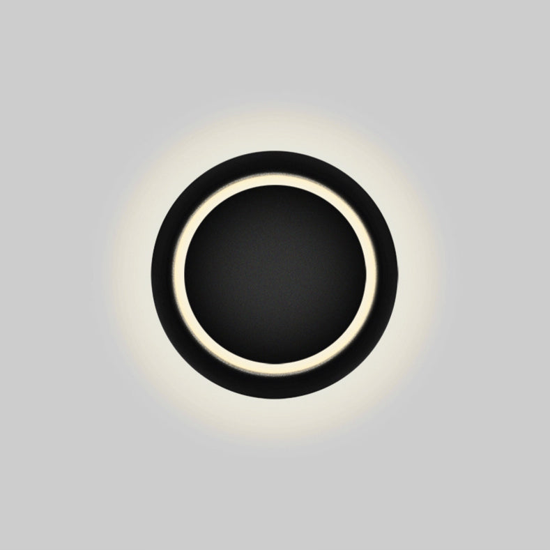 Junips | Contemporary Nordic Iron Round Eclipse Rotatable LED Wall Light for Nightstand