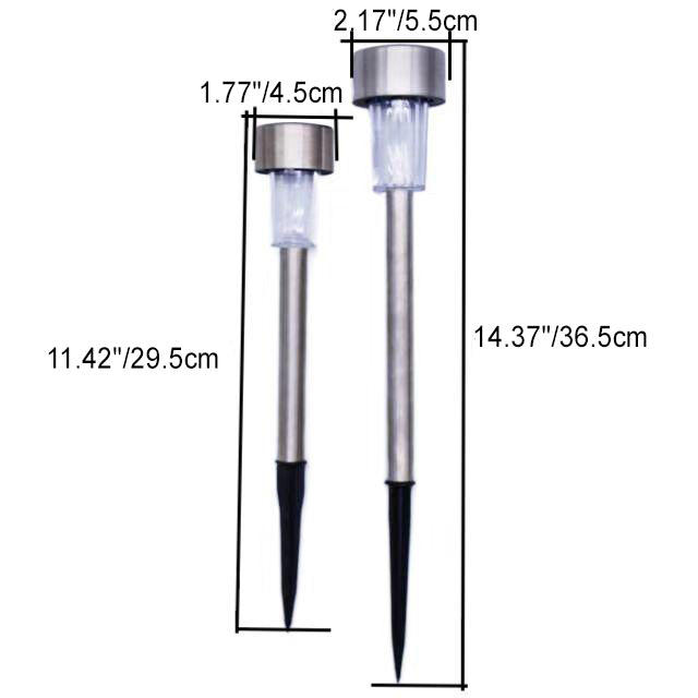 Junips | Modern simplicity solar waterproof stainless steel cylinder LED landscape lighting outdoor light for the garden