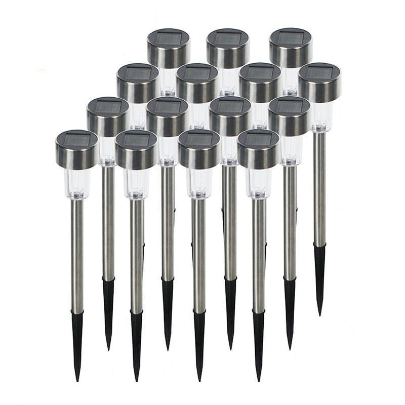 Junips | Modern simplicity solar waterproof stainless steel cylinder LED landscape lighting outdoor light for the garden