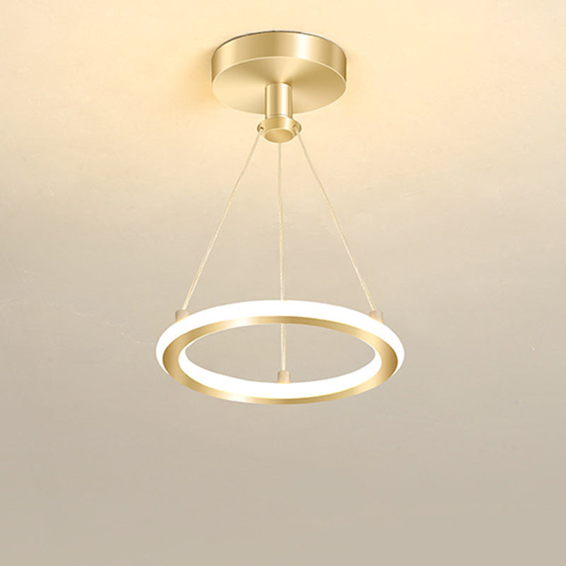 Junips | Contemporary Nordic Round Metal Silica LED Semi-Flush Mount Ceiling Light for Corridor